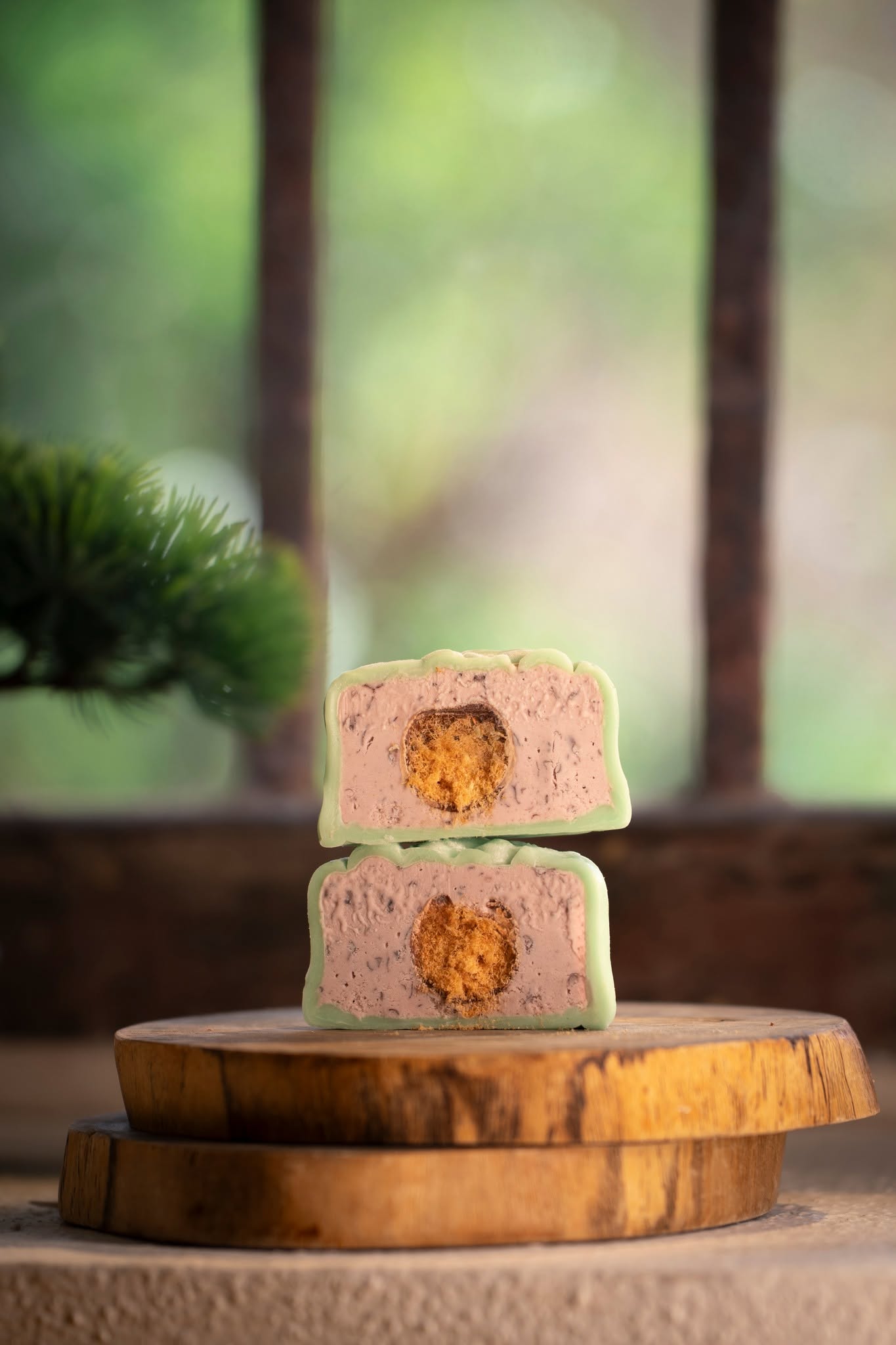 Product photography of ice cream mooncakes for Wonkie Ice Cream